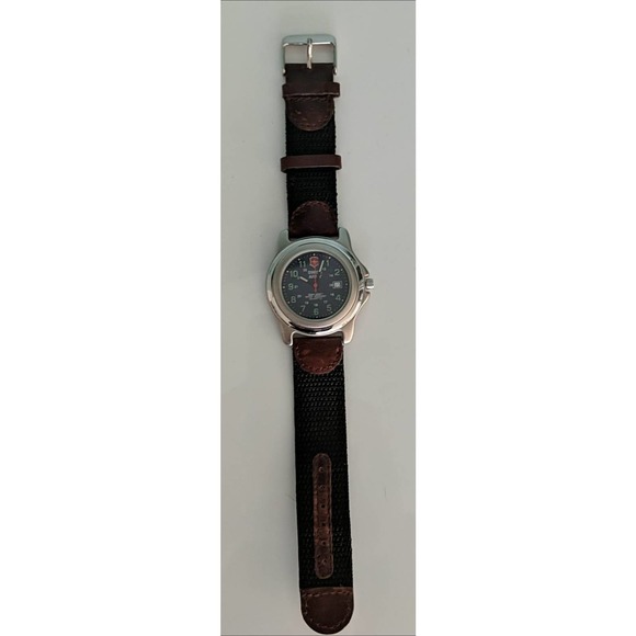 Swiss Army Watch Mens W/ MTL Logo and OEM Strap Needs Battery W94 Mens Vintage Swiss Army Watches - Etsy main image 4